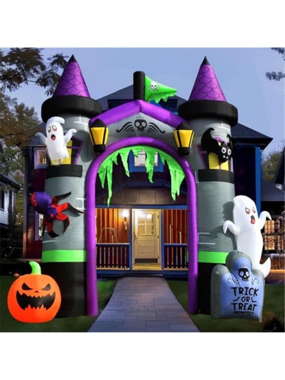 12.5 FT Inflatable Halloween Decorations, Huge Blow Up Halloween Archway